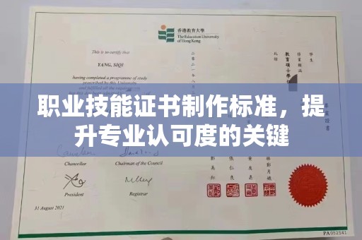 潢川职业技能证书制作标准，提升专业认可度的关键